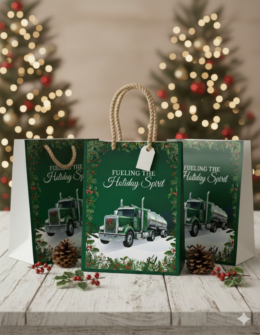 Fueling the Holidays Green Gift Bag