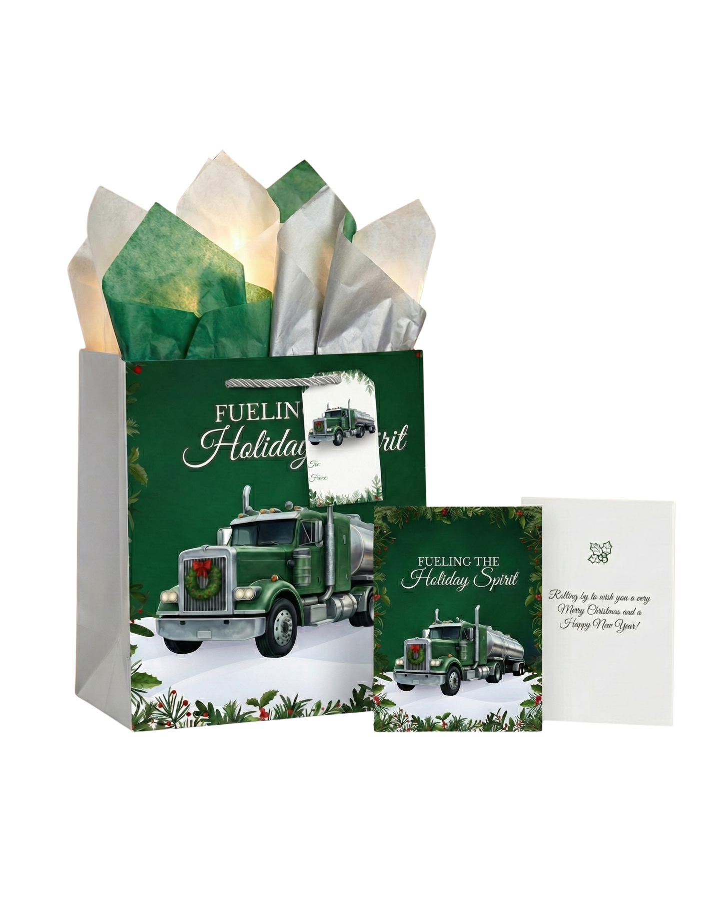 Fueling the Holidays Green Gift Bag